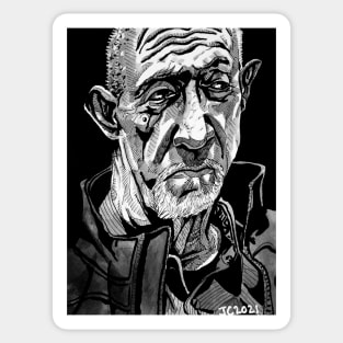 Mike Ehrmantraut "No Half Measures" portrait (original) Sticker